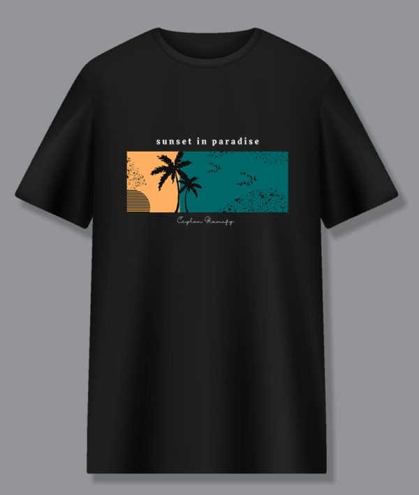 Black printed tshirt
